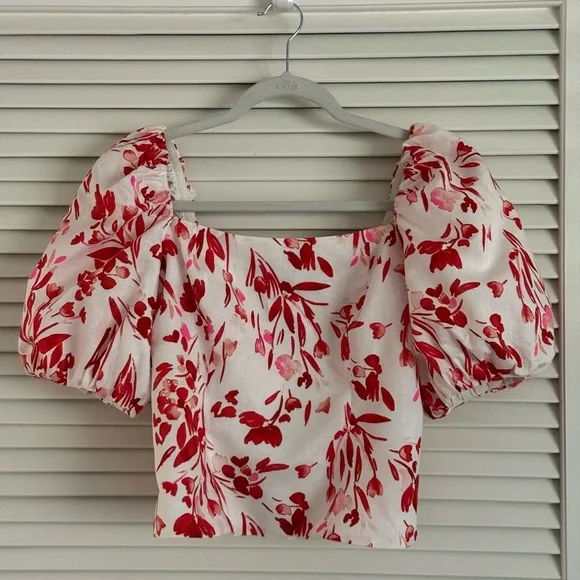 Banana Republic Puff Sleeve Top - Picture 1 of 7